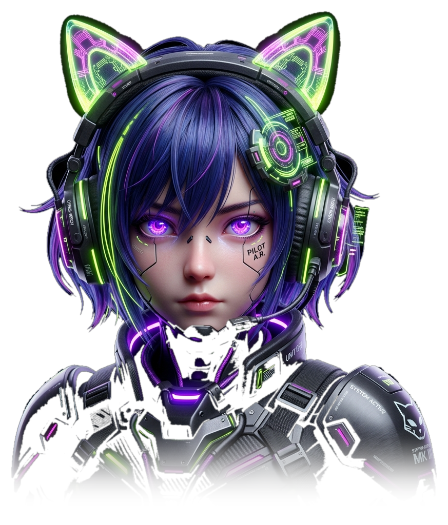 Neko Cyber Anime Avatar